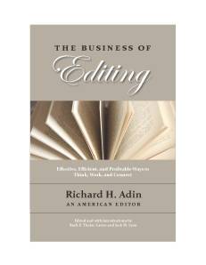 The Business of Editing